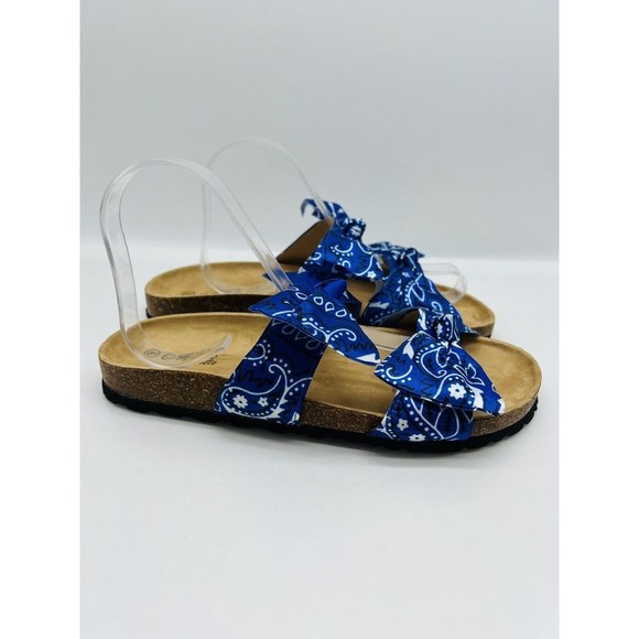 MATA Shoes Women's Bandana Broadwalk Sandal - Blue US 9 #T-13 - Picture 3 of 7